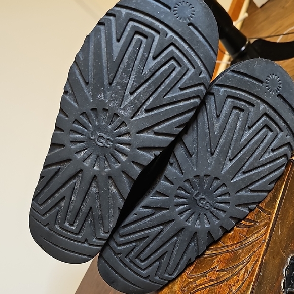 UGG Black Shearling Ankle Boots - Picture 6 of 12